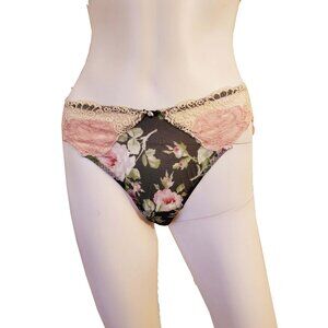 Vintage Aubade Floral Lace Thong